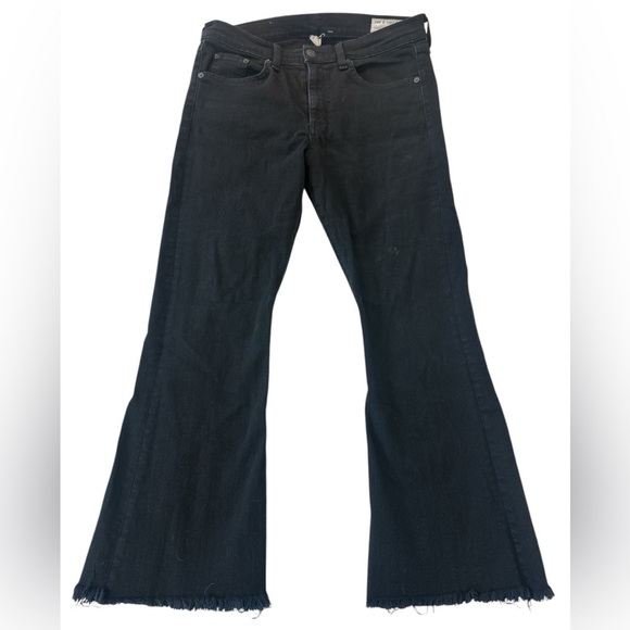 Rag & Bone Cropped Flare Jeans Black - Picture 4 of 11